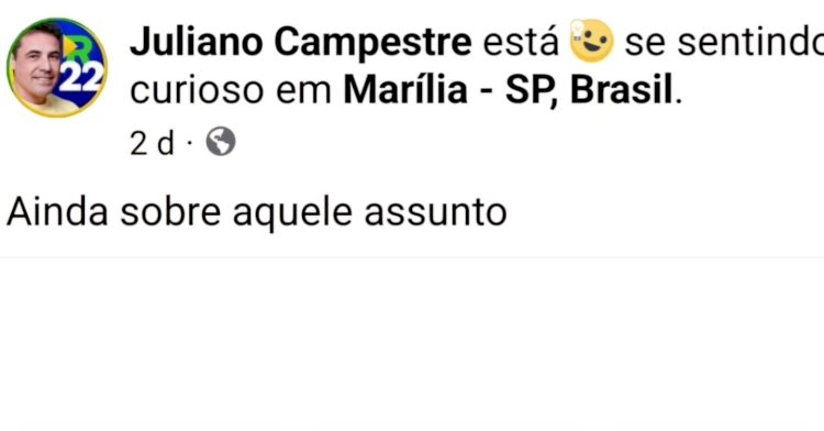 Justiça determina exclusão de postagem feita por Juliano da Campestre, vice de Mustafá, contra Garcia da Hadassa