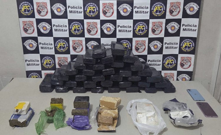 Força Tática apreende mais de 26 kg de drogas e prende duas mulheres na zona sul de Marília